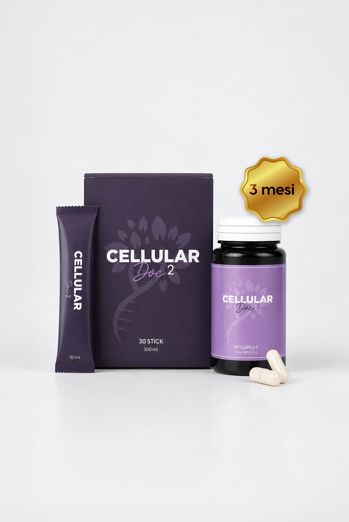 Biolongevity pro Cellular doc 1 + Cellular doc 2 - Percorso Anti-cellulite 3 Mesi